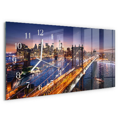 Horloge rectangulaire horizontale New York