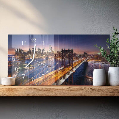 Horloge rectangulaire horizontale New York