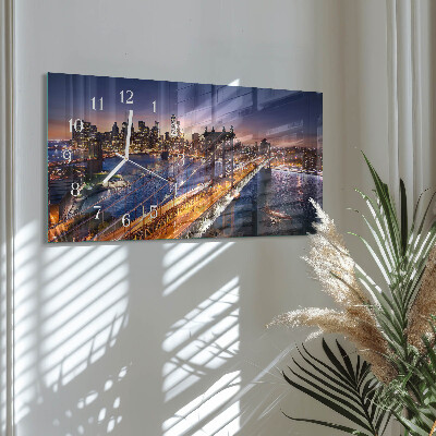 Horloge rectangulaire horizontale New York
