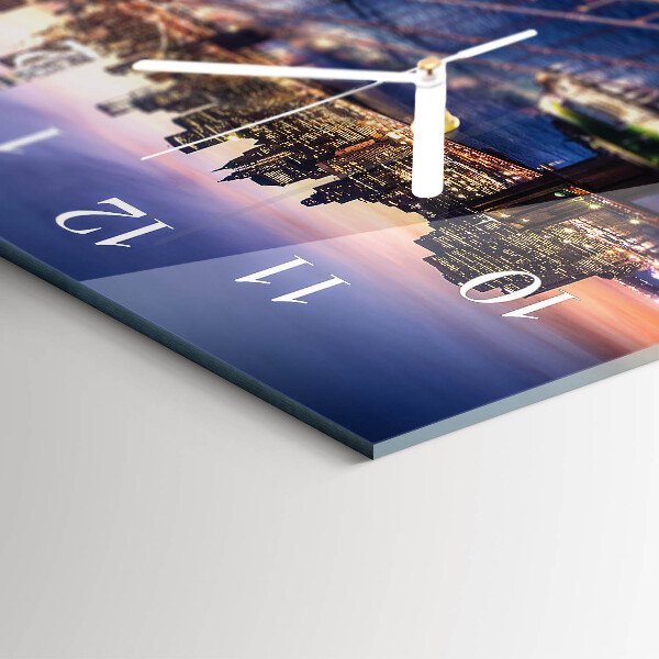 Horloge rectangulaire horizontale New York