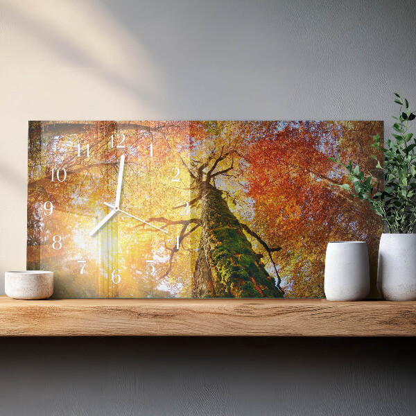 Horloge rectangulaire horizontale Automne