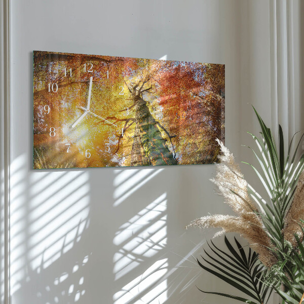 Horloge rectangulaire horizontale Automne