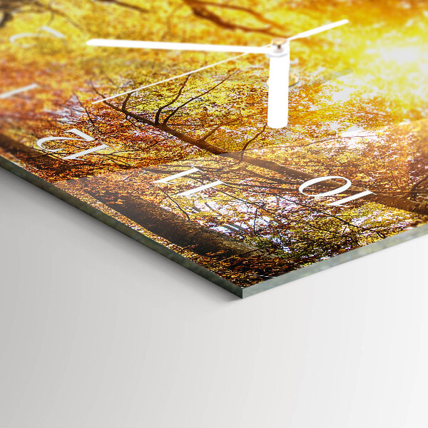 Horloge rectangulaire horizontale Automne