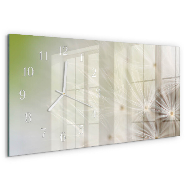 Horloge rectangulaire horizontale Pissenlit
