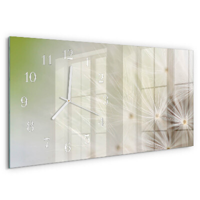 Horloge rectangulaire horizontale Pissenlit