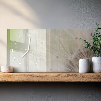Horloge rectangulaire horizontale Pissenlit