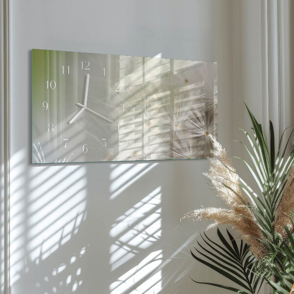 Horloge rectangulaire horizontale Pissenlit
