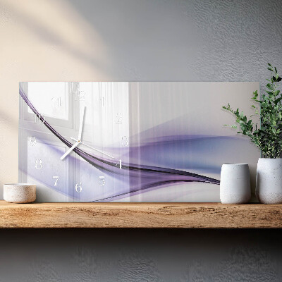 Horloge rectangulaire horizontale Vagues De Couleur