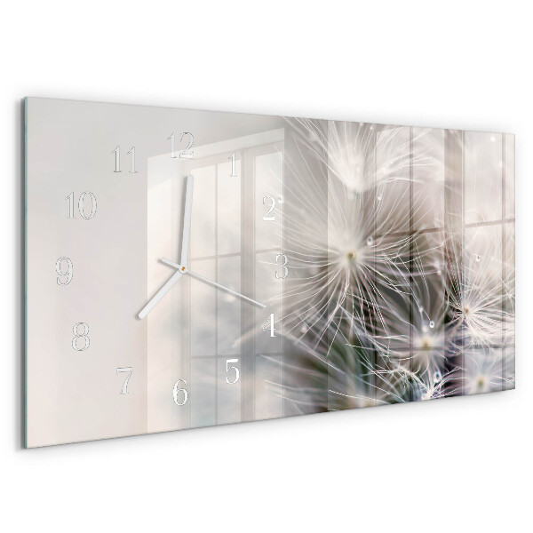 Horloge rectangulaire horizontale Pissenlit