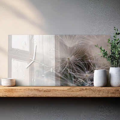 Horloge rectangulaire horizontale Pissenlit