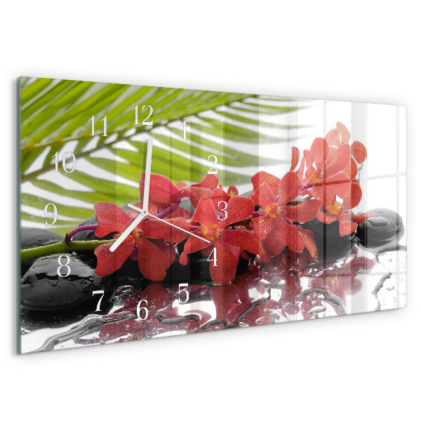 Horloge rectangulaire horizontale Fleurs Et Pierres
