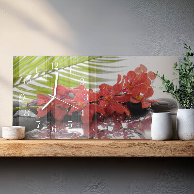 Horloge rectangulaire horizontale Fleurs Et Pierres