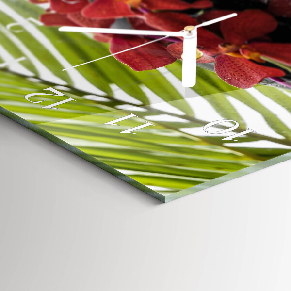 Horloge rectangulaire horizontale Fleurs Et Pierres
