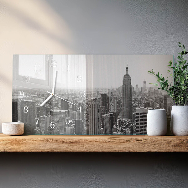 Horloge rectangulaire horizontale New York