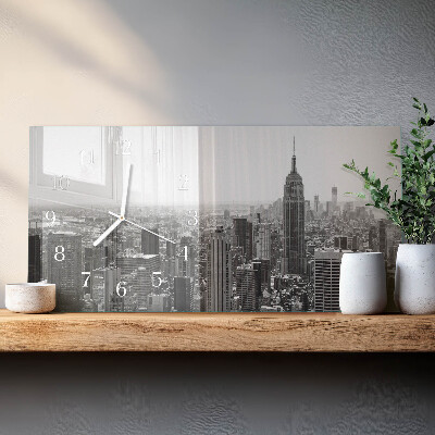 Horloge rectangulaire horizontale New York