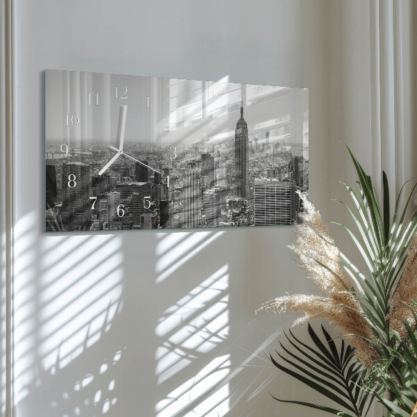 Horloge rectangulaire horizontale New York