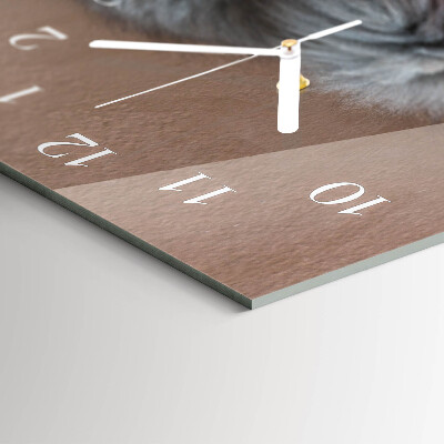 Horloge rectangulaire horizontale Chat Persan