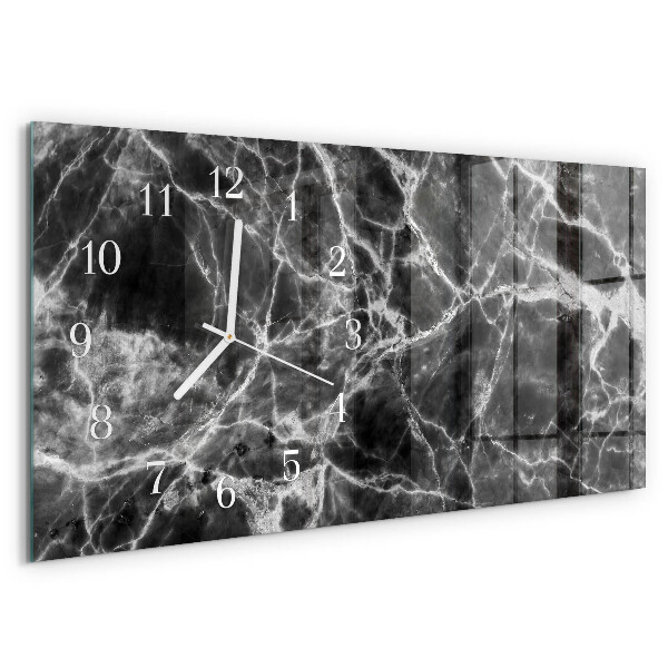 Horloge rectangulaire horizontale Marbre Noir