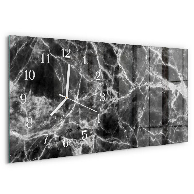 Horloge rectangulaire horizontale Marbre Noir