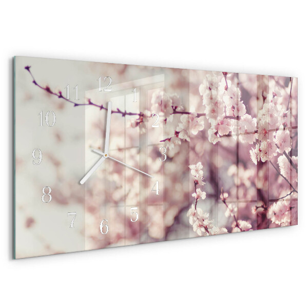 Horloge rectangulaire horizontale Fleurs De Cerisier