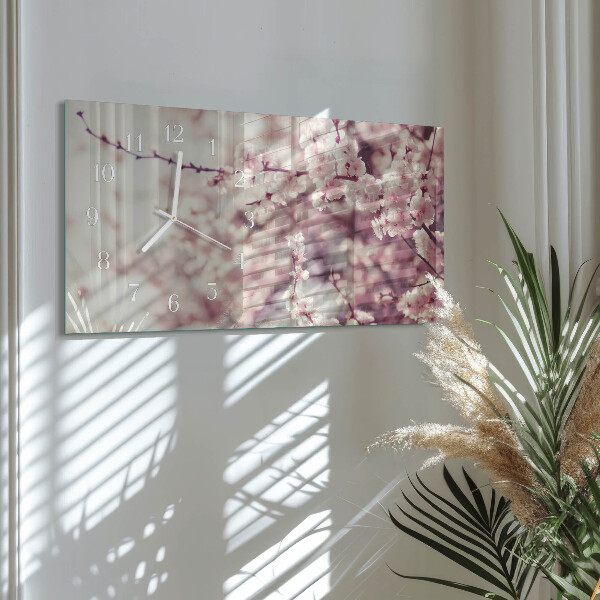 Horloge rectangulaire horizontale Fleurs De Cerisier