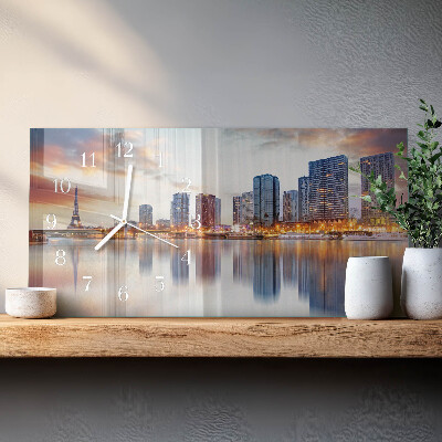 Horloge rectangulaire horizontale Paris Le Soir
