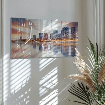 Horloge rectangulaire horizontale Paris Le Soir