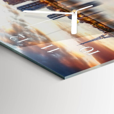 Horloge rectangulaire horizontale Paris Le Soir