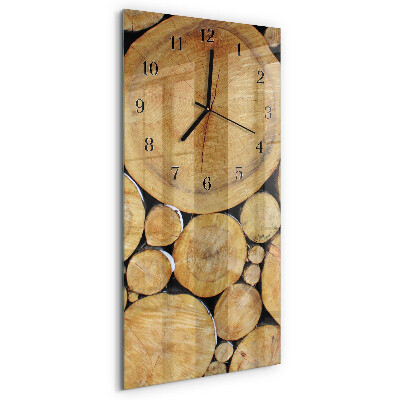 Horloge murale verticale Bois
