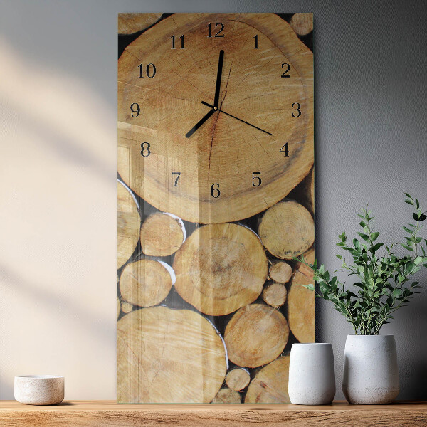 Horloge murale verticale Bois