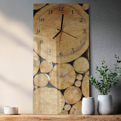 Horloge murale verticale Bois