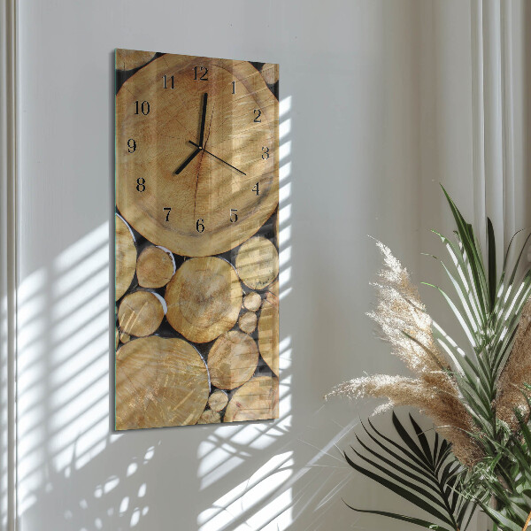 Horloge murale verticale Bois