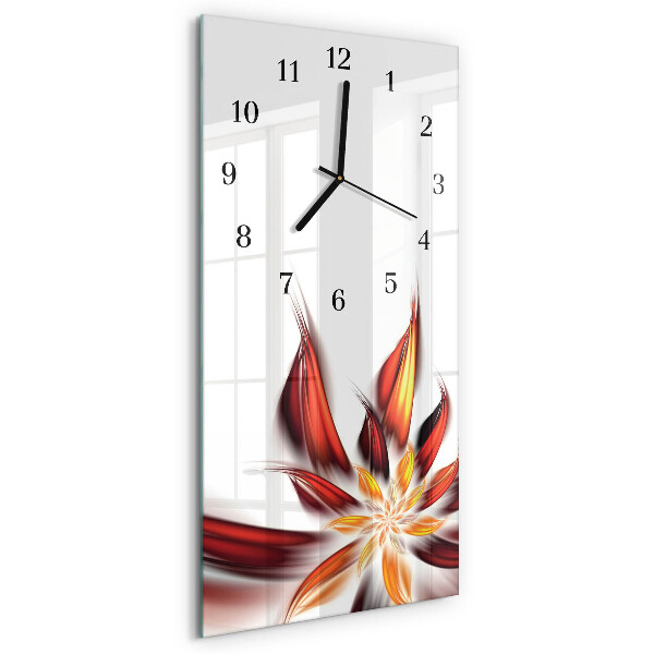 Horloge murale verticale Fleur