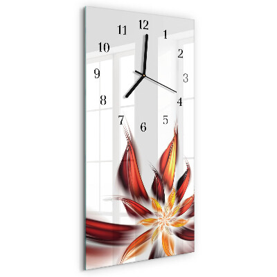 Horloge murale verticale Fleur