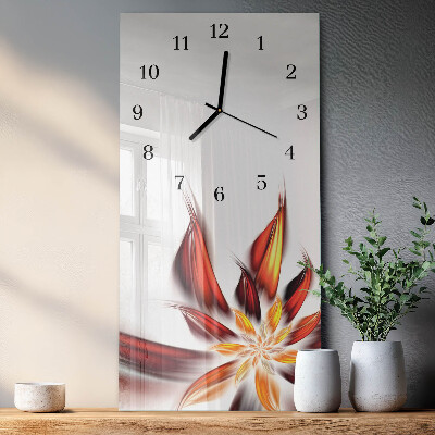 Horloge murale verticale Fleur