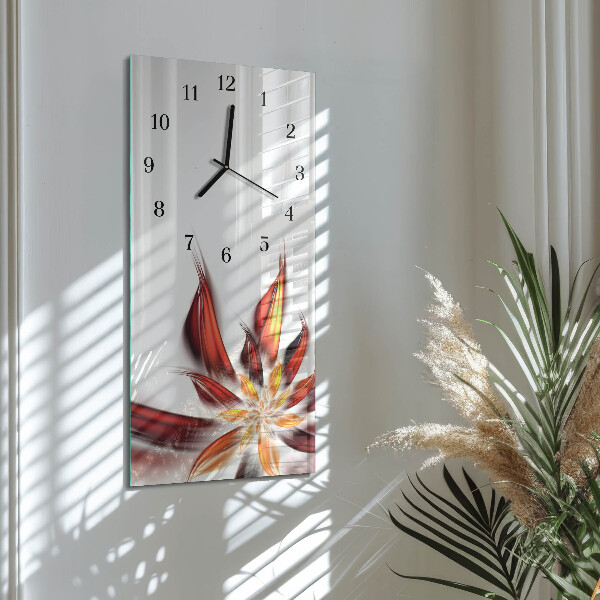 Horloge murale verticale Fleur