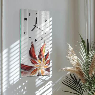 Horloge murale verticale Fleur
