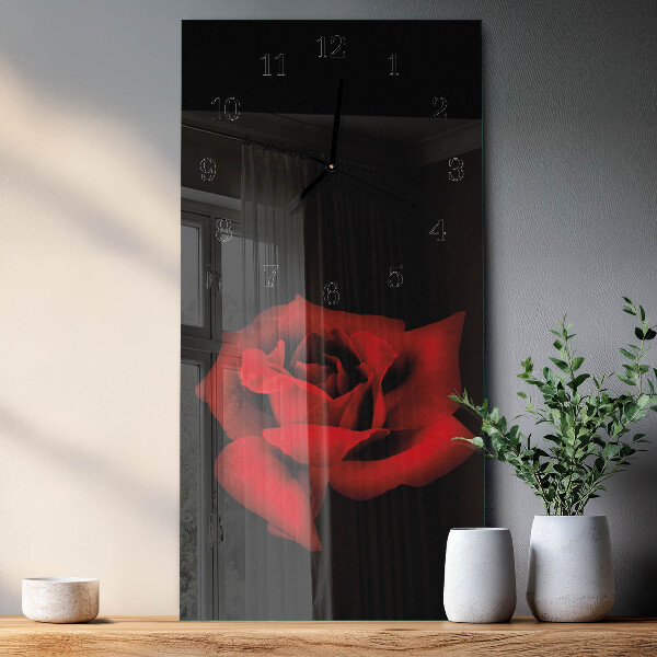 Horloge murale verticale Rose