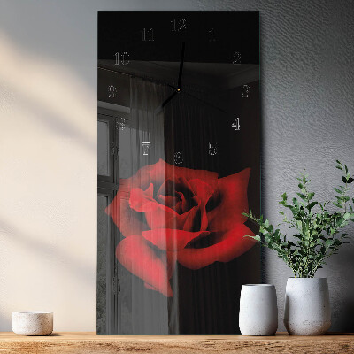 Horloge murale verticale Rose