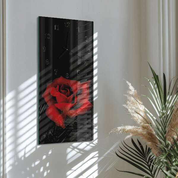 Horloge murale verticale Rose