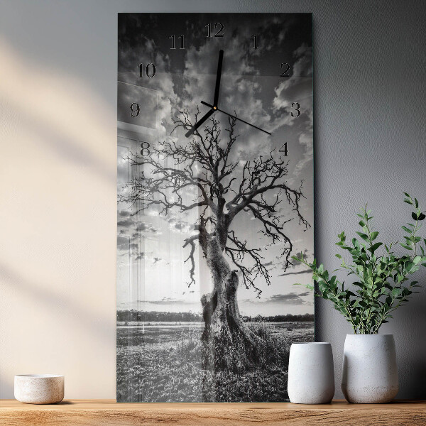 Horloge murale verticale Arbre
