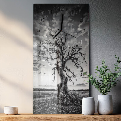 Horloge murale verticale Arbre