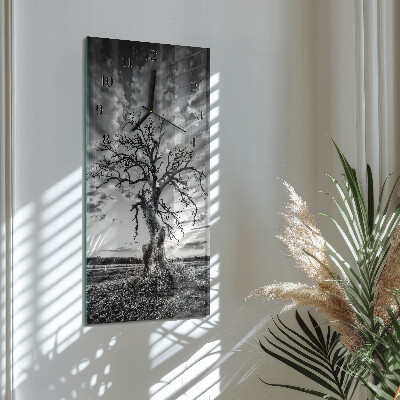 Horloge murale verticale Arbre