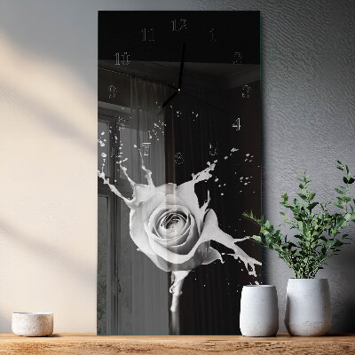 Horloge murale verticale Rose