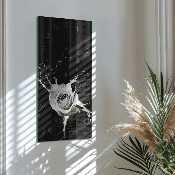 Horloge murale verticale Rose