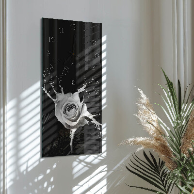 Horloge murale verticale Rose
