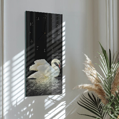 Horloge murale verticale Cygne