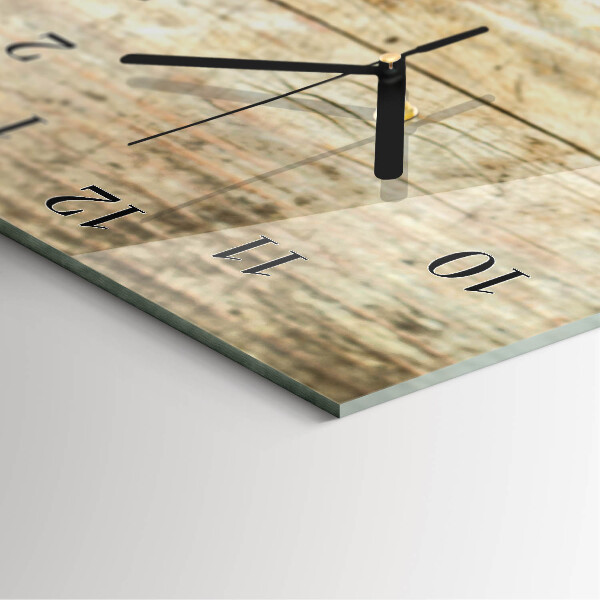 Horloge murale verticale Grains de café Bois