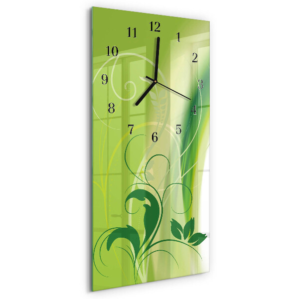 Horloge murale verticale Motif floral