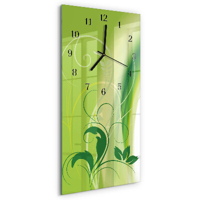 Horloge murale verticale Motif floral